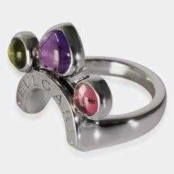 Bvlgari 18K White Gold Allegra Ring EU 50