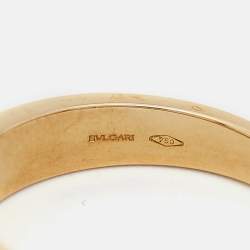 Pre Owned Bvlgari B.zero1 Diamond 18K Yellow Gold Dangling Barrel Ring Size 50