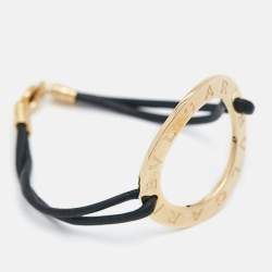 Pre Owned Bvlgari Bvlgari Circle 18k Yellow Gold Cord Bracelet