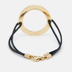 Pre Owned Bvlgari Bvlgari Circle 18k Yellow Gold Cord Bracelet
