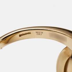 Bulgari Divas Dream Mother Of Pearl Onyx 18k Rose Gold Ring Size 53