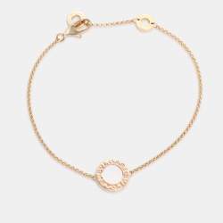 Pre Owned Bvlgari Bvlgari Mother of Pearl 18K Gold Bracelet SM