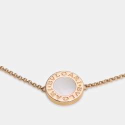 Pre Owned Bvlgari Bvlgari Mother of Pearl 18K Gold Bracelet SM