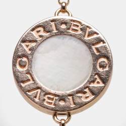 Pre Owned Bvlgari Bvlgari Mother of Pearl 18K Gold Bracelet SM