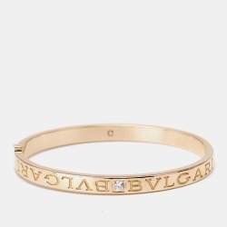 Pre Owned Bvlgari Bvlgari Diamond 18K Rose Gold Bracelet S
