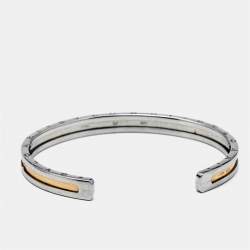 Bvlgari B.Zero1 18 Rose Gold Stainless Steel Open Cuff Bracelet SM