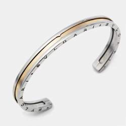Bvlgari B.Zero1 18 Rose Gold Stainless Steel Open Cuff Bracelet SM