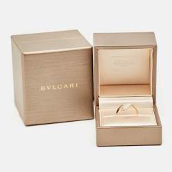 Bvlgari Gelati Mother of Pearl Diamond 18K Rose Gold Cocktail Ring Size 56