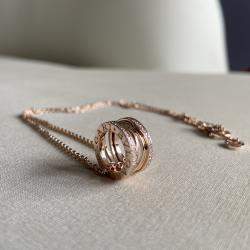 Bvlgari B.Zero1 Necklace 18K Rose Gold with Diamonds