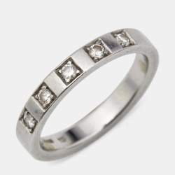 Bvlgari MarryMe Diamonds Platinum Wedding Band Ring Size 55