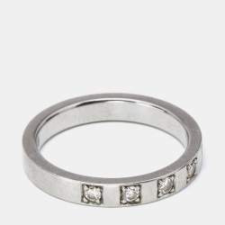 Bvlgari MarryMe Diamonds Platinum Wedding Band Ring Size 55