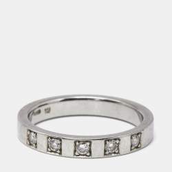 Bvlgari MarryMe Diamonds Platinum Wedding Band Ring Size 55