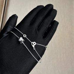 Bvlgari 18K White Gold and Diamond Serpenti Viper Pendant Necklace