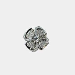 Bvlgari 18K White Gold Diamond Fiorever Bracelet 