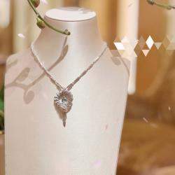 Bvlgari 18K White Gold, Aquamarine and Diamond Serpenti Snake Pendant Necklace