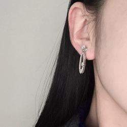 Bvlgari 18K White Gold and Diamond Elisia Earrings