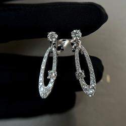 Bvlgari 18K White Gold and Diamond Elisia Earrings