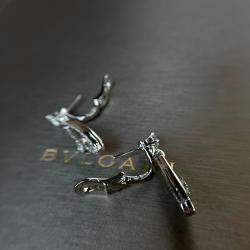 Bvlgari 18K White Gold and Diamond Elisia Earrings