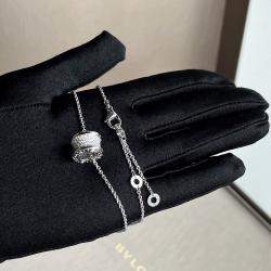 Bvlgari 18K White Gold and Diamond B.zero1 Spring Pendant Necklace