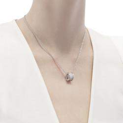 Bvlgari 18K White Gold and Diamond B.zero1 Spring Pendant Necklace