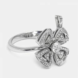 Bvlgari Fiorever Diamonds 18k White Gold Ring SIze 56