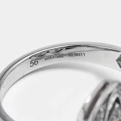 Bvlgari Fiorever Diamonds 18k White Gold Ring SIze 56