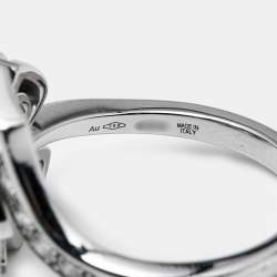 Bvlgari Fiorever Diamonds 18k White Gold Ring SIze 56