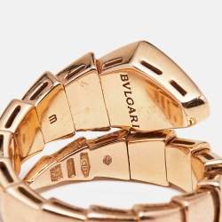 Bvlgari Serpenti Viper Diamonds 18k Rose Gold Ring M