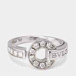 Bvlgari Bvlgari Diamonds 18k White Gold Ring Size 51