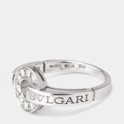 Bvlgari Bvlgari Diamonds 18k White Gold Ring Size 51