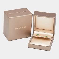 Bvlgari Divas' Dream Malachite Diamond 18k Rose Gold Stud Earrings