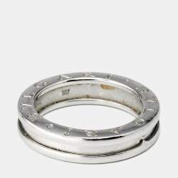 Bvlgari B.Zero1 1-Band 18k White Gold Ring Size 53