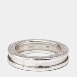 Bvlgari B.Zero1 1-Band 18k White Gold Ring Size 53
