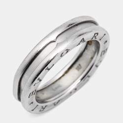 Bvlgari B.Zero1 1-Band 18k White Gold Ring Size 53