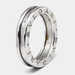 Bvlgari B.Zero1 1-Band 18k White Gold Ring Size 53