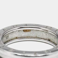 Bvlgari B.Zero1 1-Band 18k White Gold Ring Size 53