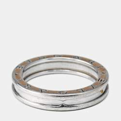 Bvlgari B.Zero1 1-Band 18k White Gold Ring Size 62
