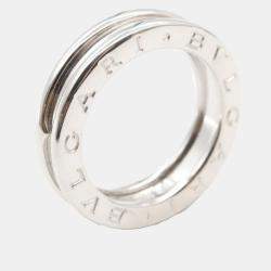 Bvlgari 18K White Gold B.Zero1 Band Ring EU 50