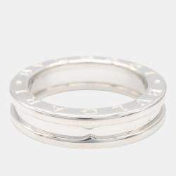 Bvlgari 18K White Gold B.Zero1 Band Ring EU 50