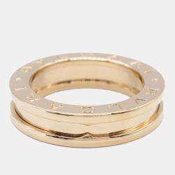 Bvlgari 18K Rose Gold B.Zero1 Band Ring EU 48
