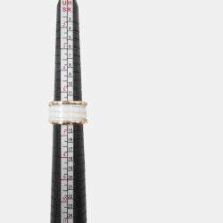 Bvlgari 18K Rose Gold and Ceramic B.Zero1 Band Ring EU 53