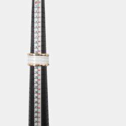 Bvlgari 18K Rose Gold and Ceramic B.Zero1 Band Ring EU 53