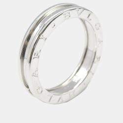 Bvlgari 18K White Gold B.Zero1 Band Ring EU 60