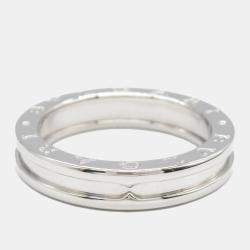 Bvlgari 18K White Gold B.Zero1 Band Ring EU 60