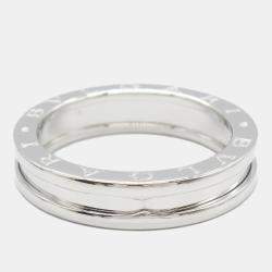 Bvlgari 18K White Gold B.Zero1 Band Ring EU 58