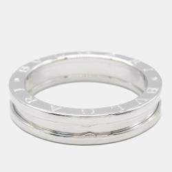 Bvlgari 18K White Gold B.Zero1 Band Ring EU 58