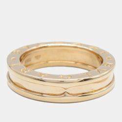 Bvlgari 18K Rose Gold B.Zero1 Band Ring EU 49