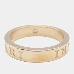 Bvlgari 18K Rose Gold, Diamond Bvlgari Bvlgari Ring EU 54