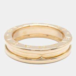 Bvlgari 18K Rose Gold B.Zero1 Band Ring EU 50