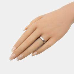 Bvlgari 18K White Gold and Diamond Bvlgari Bvlgari Band Ring EU 51